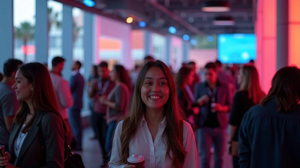 Orange County AI innovation hub launch event with entrepreneurs and investors networking and technology showcases