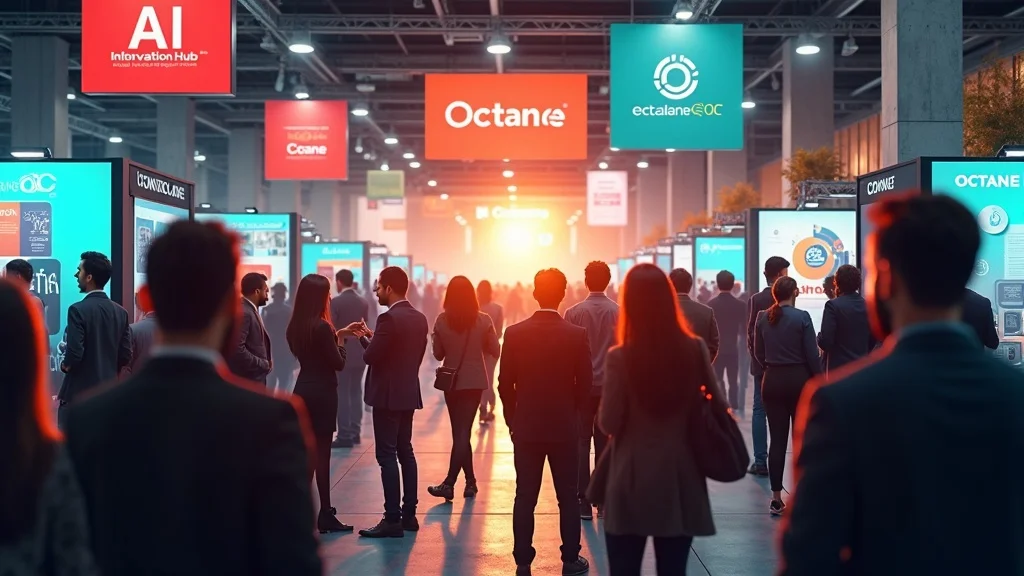 Connected Orange County tech hub event with entrepreneurs networking under AI Innovation Hub banners