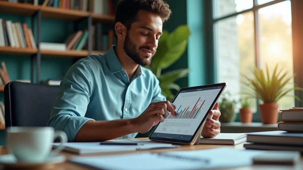 Ambitious entrepreneur mapping business strategy, demonstrating best practices in startup business plans for founders seeking venture capital.