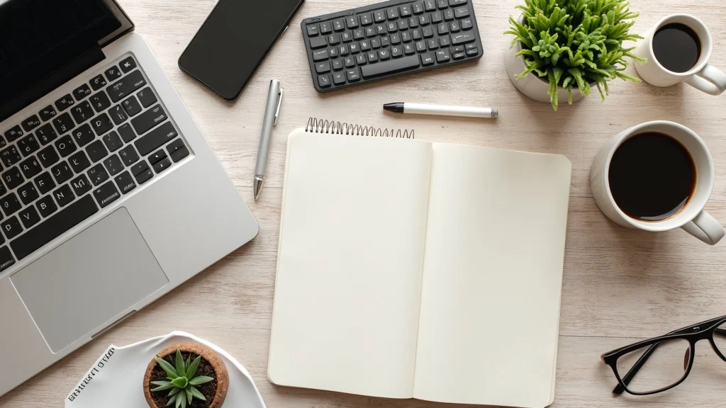 Startup marketing strategies tools flat lay for founders and investors