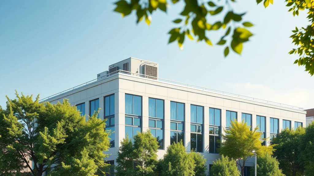 Commercial HVAC service trends during Virginia summers: rooftop HVAC units on a modern office building