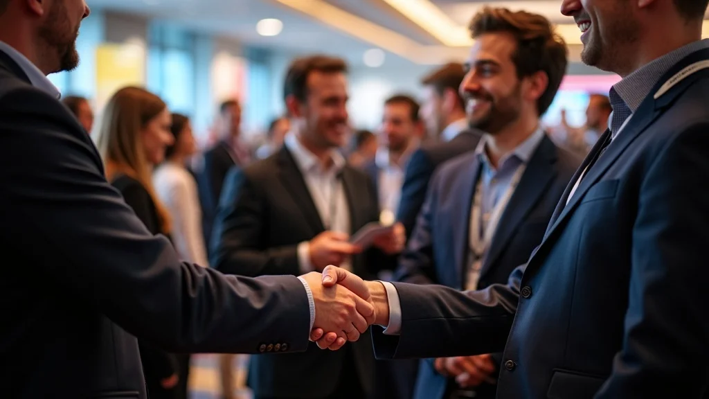 Orange County founders networking with national sponsor representatives at USA 250th business conference event