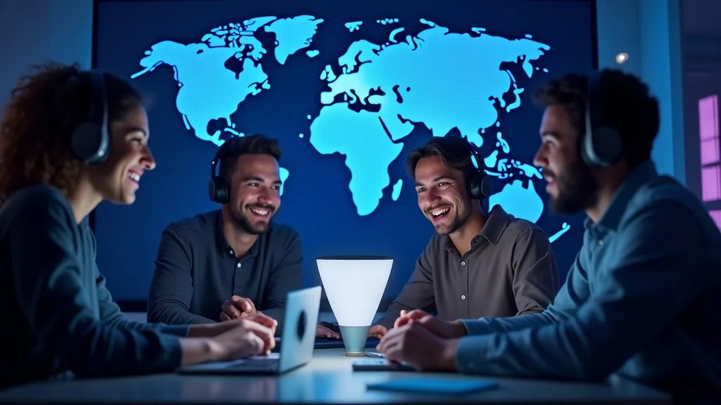 global team of founders collaborating over digital platform, reflecting a vibrant and geography-agnostic startup founder network