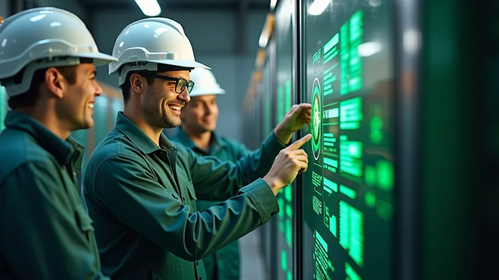 Sustainable energy innovation — Engineers at sodium-ion battery array, affordable clean energy storage, 2026 disruptive technology trend