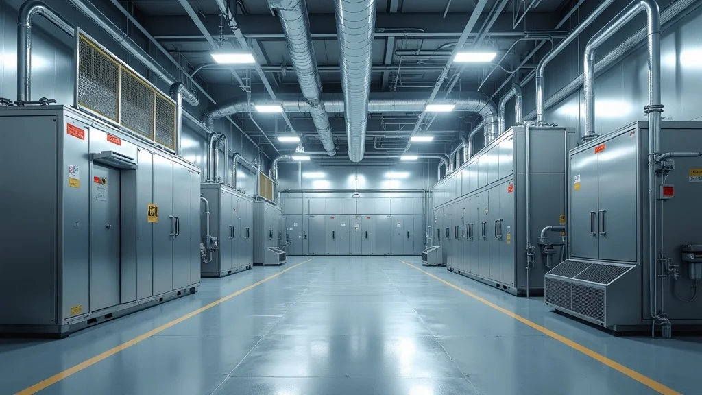 State-of-the-art mechanical room with large commercial HVAC equipment and ductwork, illustrating best commercial HVAC systems for US facilities.