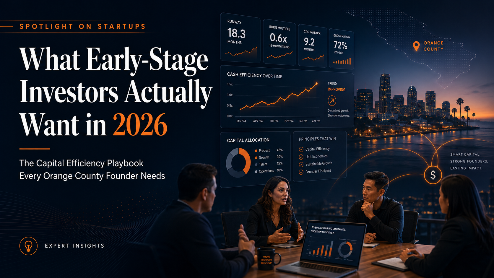 What Early-Stage Investors Actually Want in 2026: The Capital Efficiency Playbook Every Orange County Founder Needs