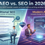 AEO vs SEO for startups 2026