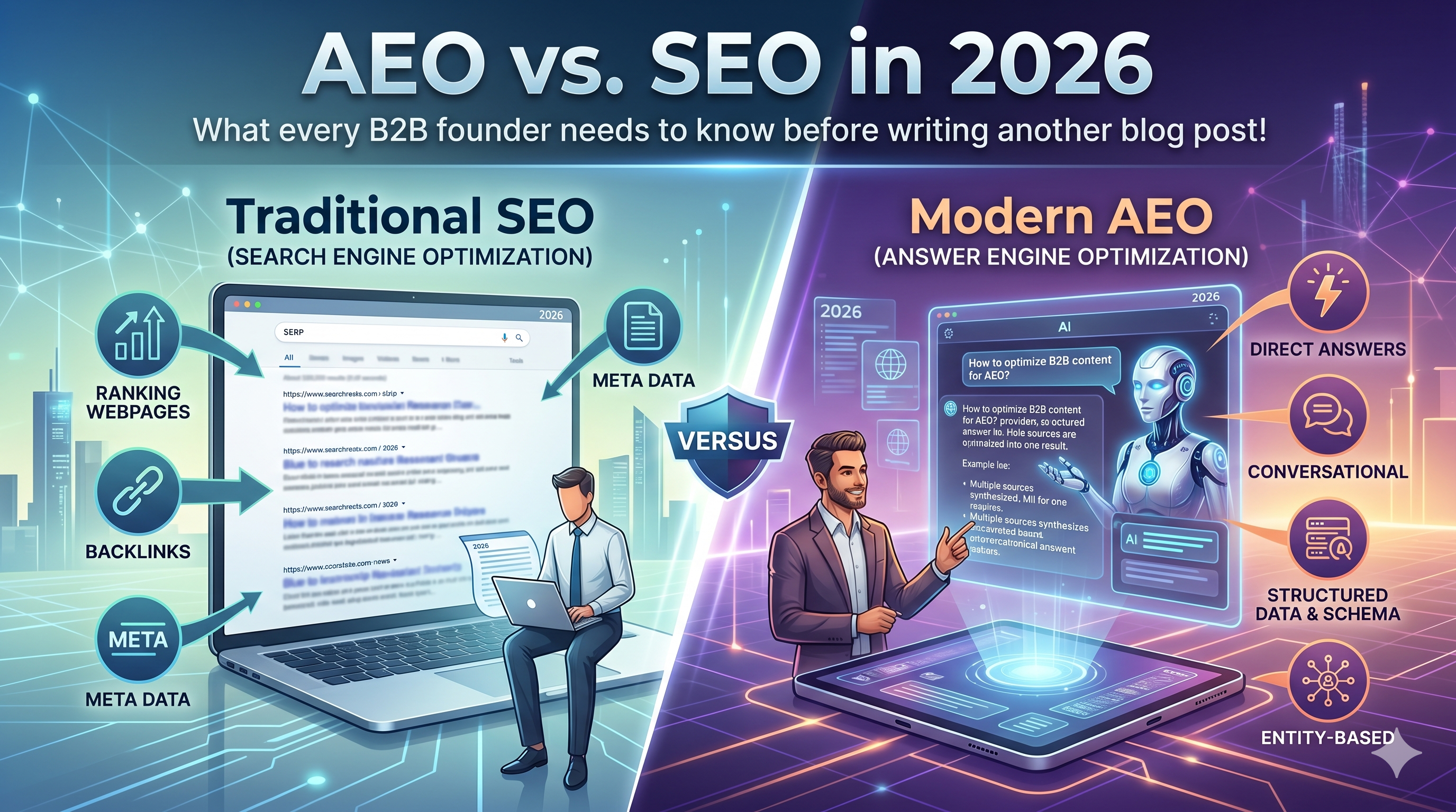 AEO vs. SEO in 2026: What Every B2B Founder Needs to Know Before Writing Another Blog Post