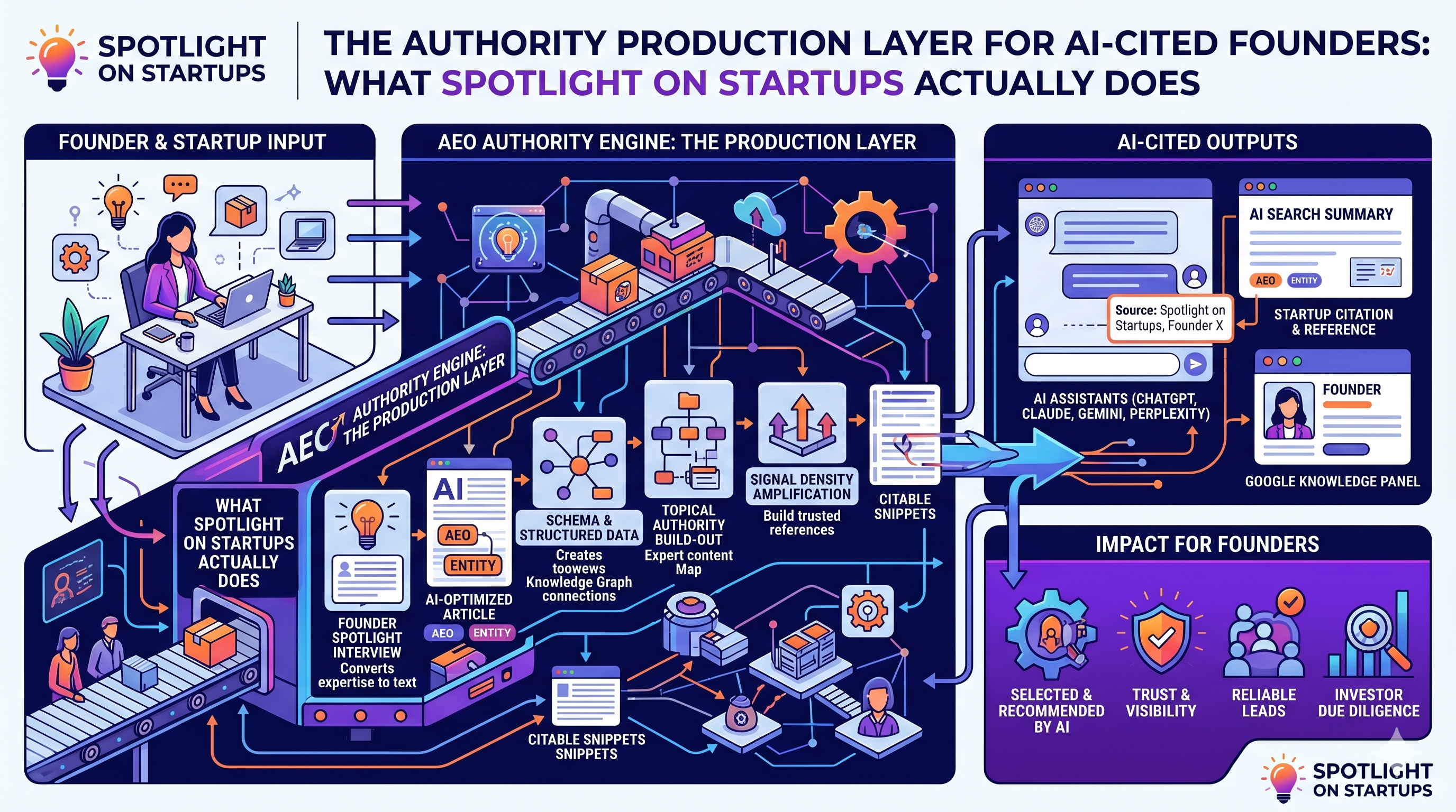 The Authority Production Layer for AI-Cited Founders: What Spotlight on Startups Actually Does