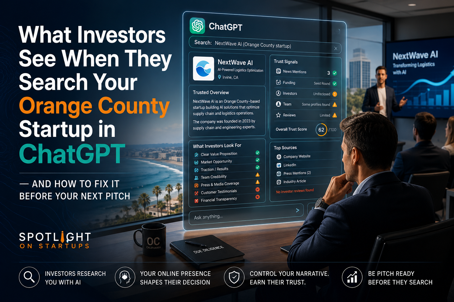 What Investors See When They Search Your Orange County Startup in ChatGPT — And How to Fix It Before Your Next Pitch