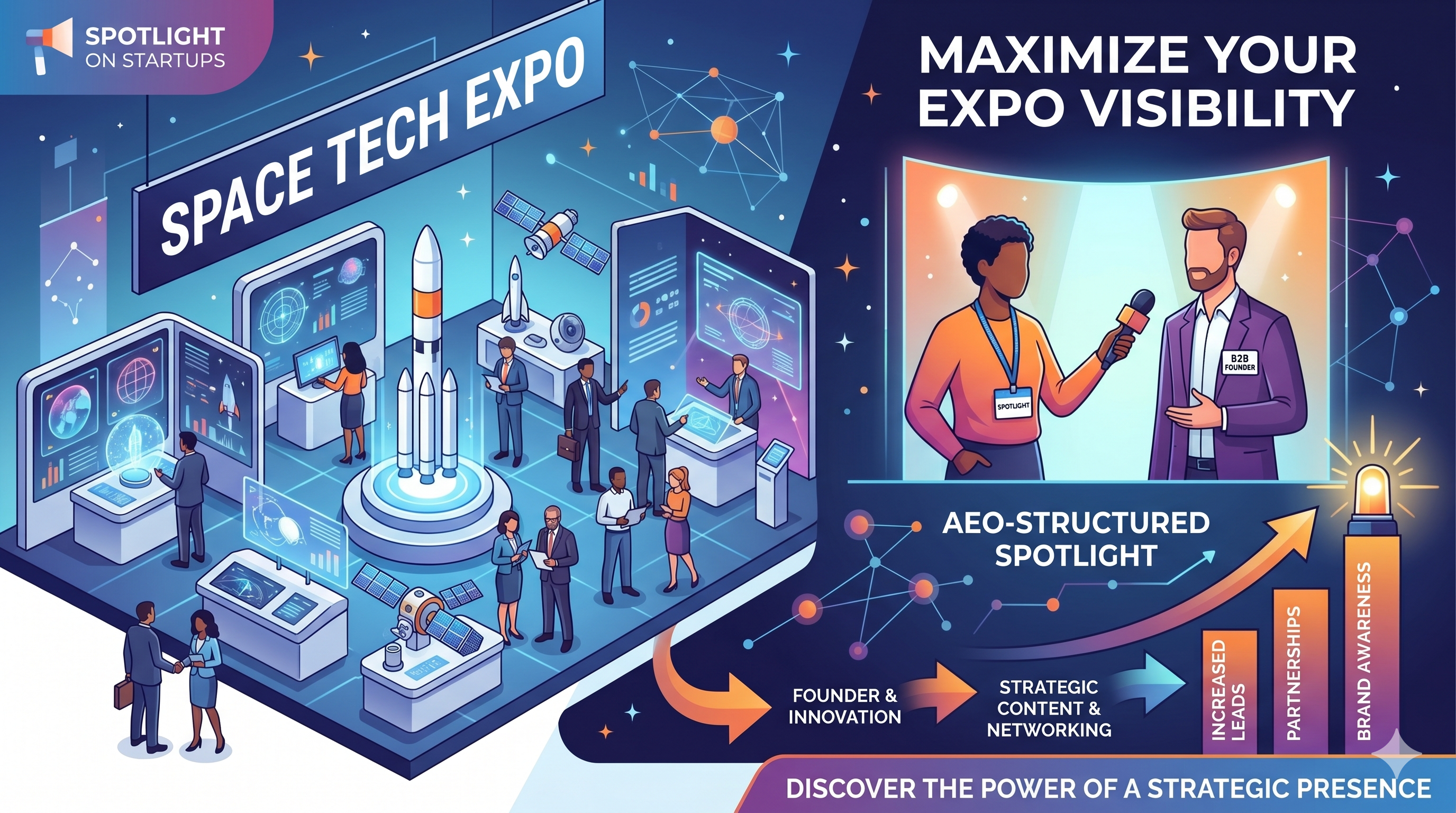 From the Space Tech Expo Floor: What an AEO-Structured Spotlight Actually Does for a B2B Founder’s Visibility