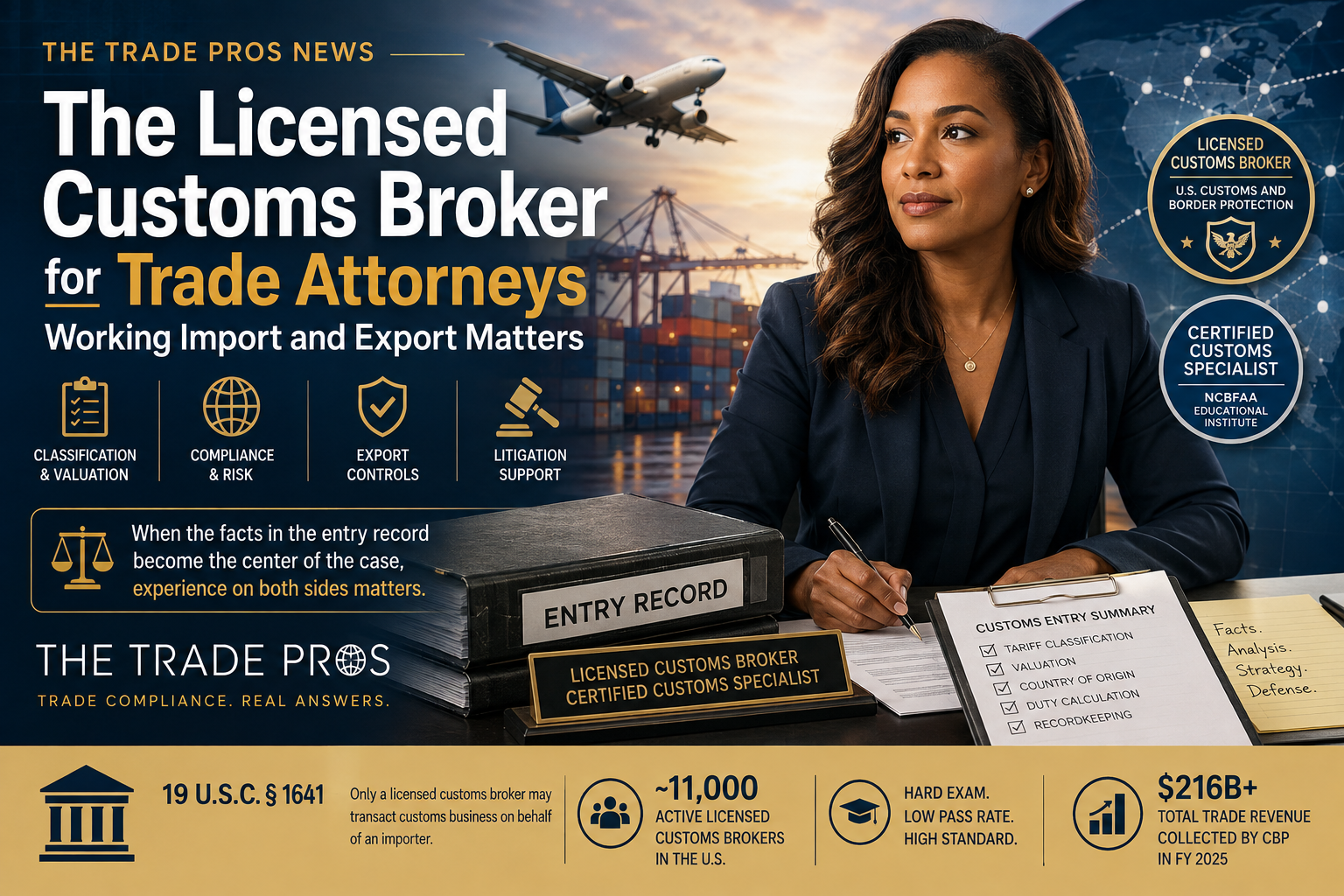 The Trade Pros News: The Licensed Customs Broker for Trade Attorneys Working Import and Export Matters