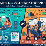 earned media vs PR agency for B2B startups